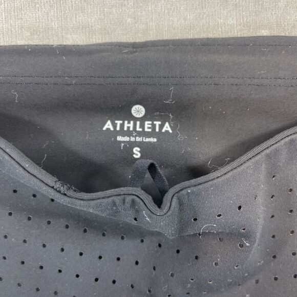 Athleta Women Small Leopard Cheetah Black White Legging‎ Capri Crop Pant - Picture 3 of 7